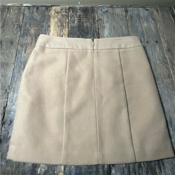 Gap Skirt Womens Size 4 Beige Wool Blend Short A-Line Sailor Style Rear Zip - Picture 9 of 12
